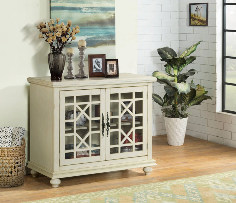 BOUSSAC Home Elegant Small Spaces TV Stand, Antique White