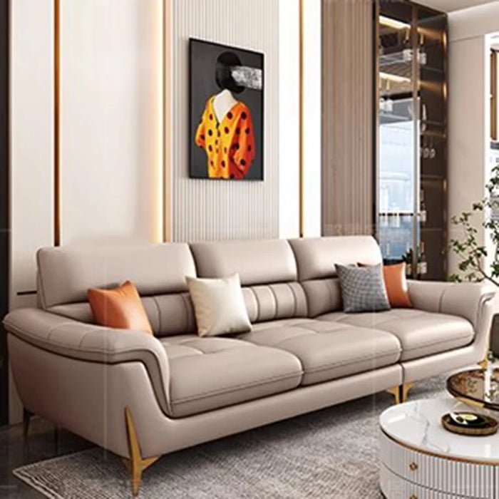 Genuine Leather Sofa Cushion Soft Nordic Loveseat Floor Sofa Modern Chaise Lounge Sillon Relax Reclinable Para Salon Furniture
