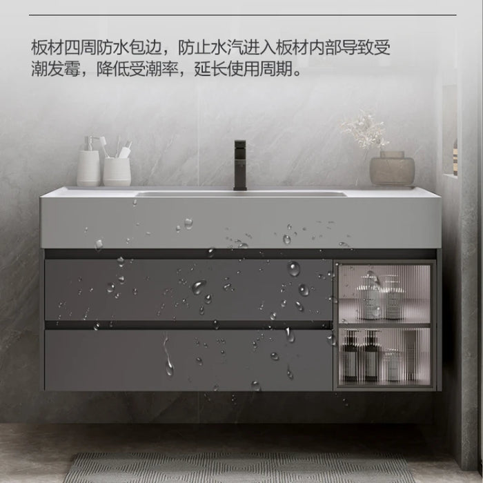 Glass Lithops Mirror Bathroom Cabinet Storage Wall Shelf Bathroom Cabinet Sink Accessories Badezimmer Schrank Home Furniture YQ