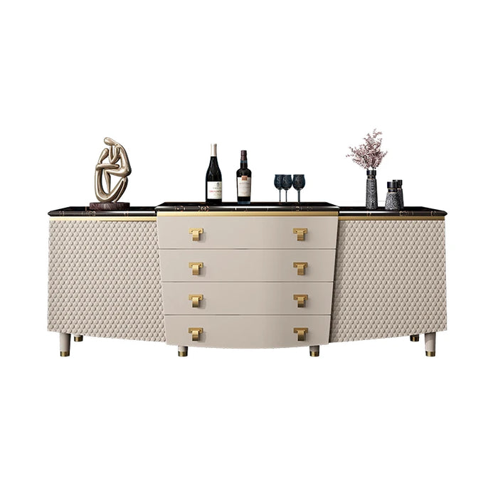 Italian light luxury marble dining side cabinet Modern living room luxury against the wall porch table restaurant locker