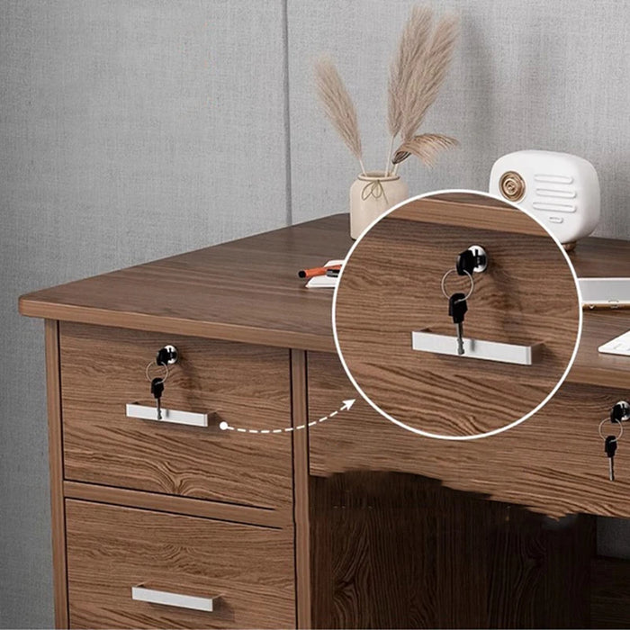 Computer Bedroom Desk Table Minimalist Modern Work Executive Drawers Wooden Office Desk Storage Mesa Ordenador House Furniture