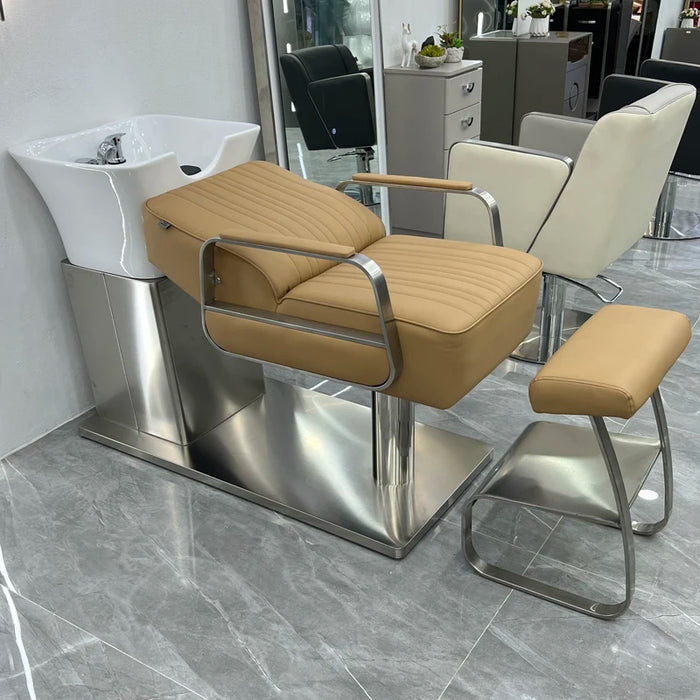 Barber Shaving Chair Shampoo Beauty Salon Hair Washing Massage Bed Simple Styling Muebles Para Spa Hairsalon Furniture CY50XT