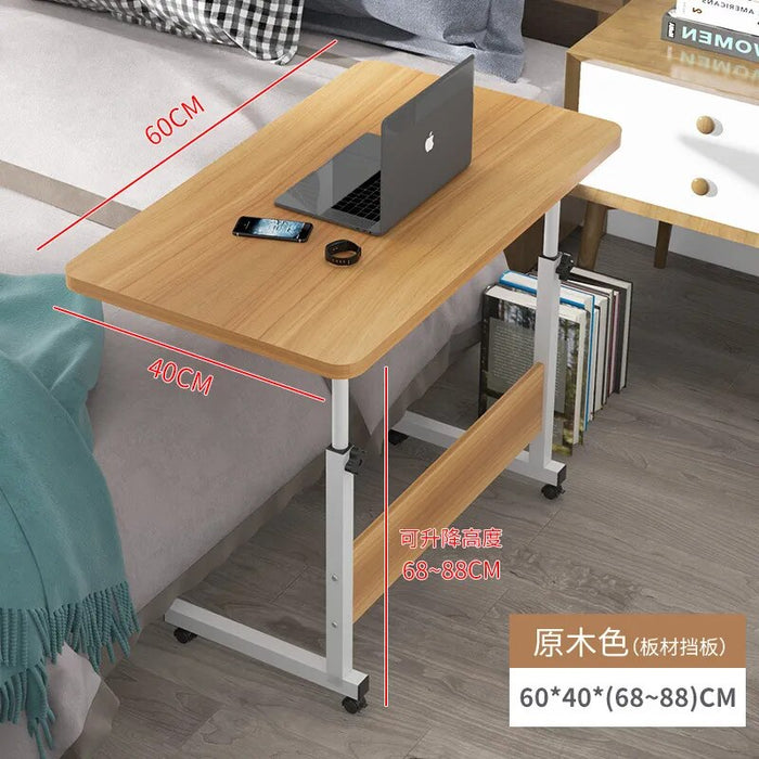 Folding Portable Mobile Lift Computer Desk Study Table Height Adjustable Computer Desk Lap Bed Tray Bed Desk Work Furniture