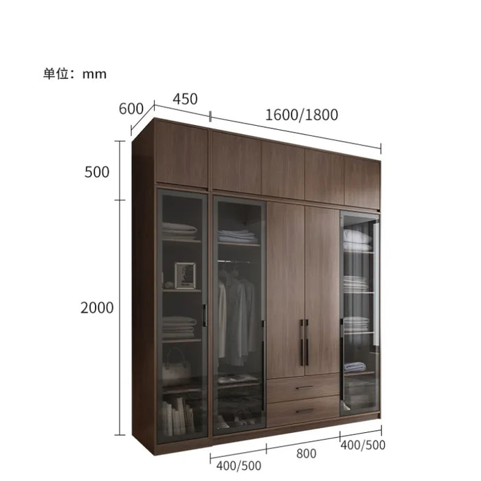 Luxury Armoire Wardrobe Drawers Handle Shelf Partition Bedroom Storage Divider Wardrobes Armadio Camera Da Letto Home Commodity