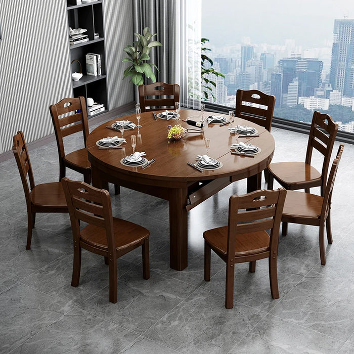 Wooden Round Modern Dining Tables Minimalism Household Rectangle Dining Tables Extendable Mesa Plegable Home Furniture WZ50DT