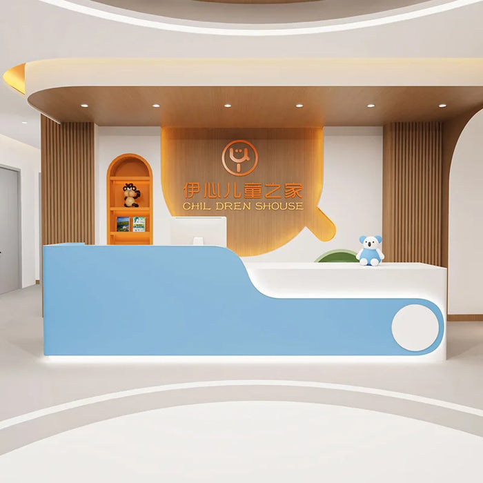 Hotel Conference Reception Desks White Luxury Lectern Modern Simple Commercial Reception Desks Front Mostrador Room Furniture