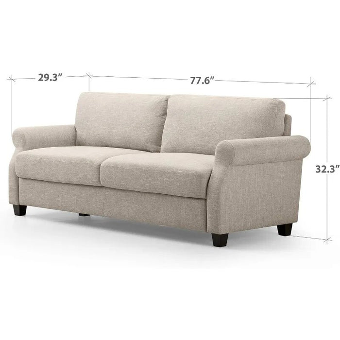 ZINUS Josh Sofa Couch, Easy, Tool-Free Assembly, Beige Living Room Furniture