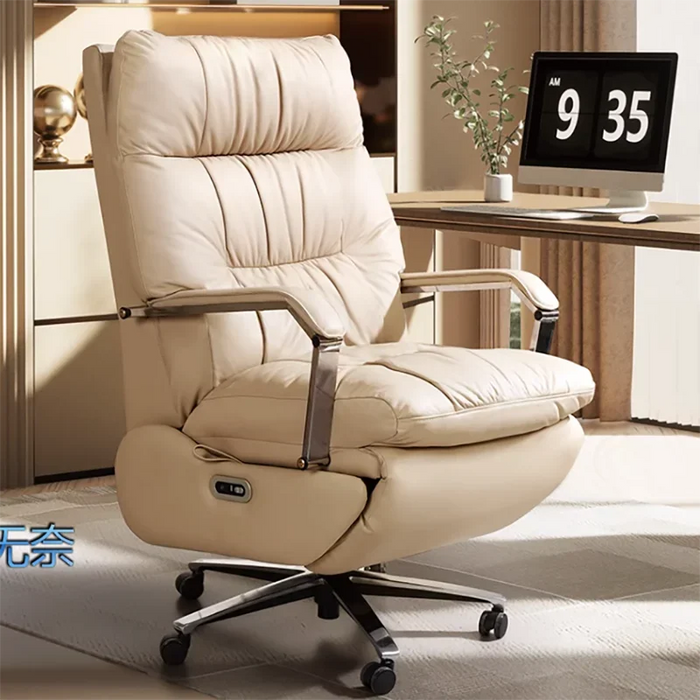 Back Rest Leather Office Chair Design Armrest Modern Roller Executive Chair Luxurious Wheels Ergonomic Silla Oficina Decoration