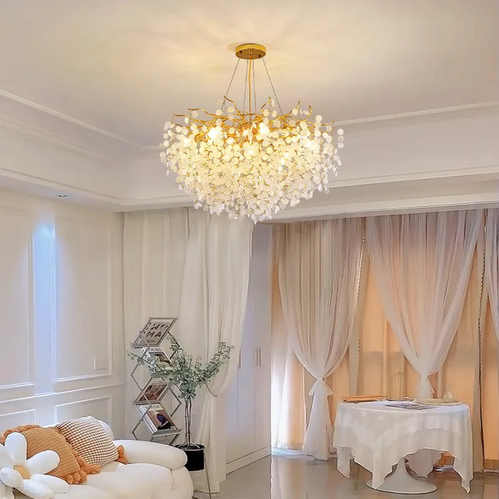 Nordic Luxury Round Crystal Pendant Chandelier Designer Lamp for Bedroom Living Room Luminaire Hanging Light Fixtures Home Decor
