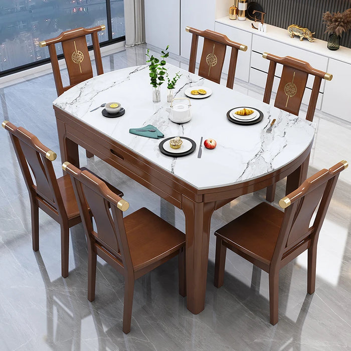 Chairs Coffee Dining Tables Induction Cooker Bistro Home Round Dining Tables Multifunction Esstische Set Furniture WW50DT