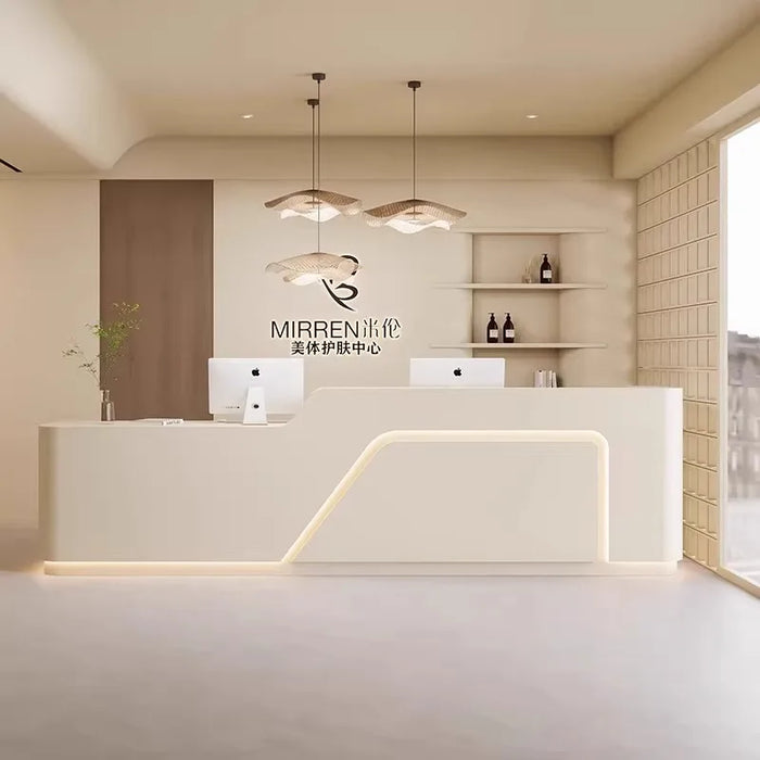 Luxury Mobile Reception Desk Modern Counter Clinic Designs Premium Display Reception Desk Hotel Kassentisch Shop Furniture HDH