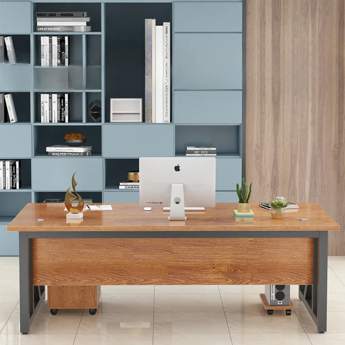 Computer Desktop Office Desks Single Person Boss Combination Charge Office Desk Manager Mesa Escritorio Working Equipment QF50OD