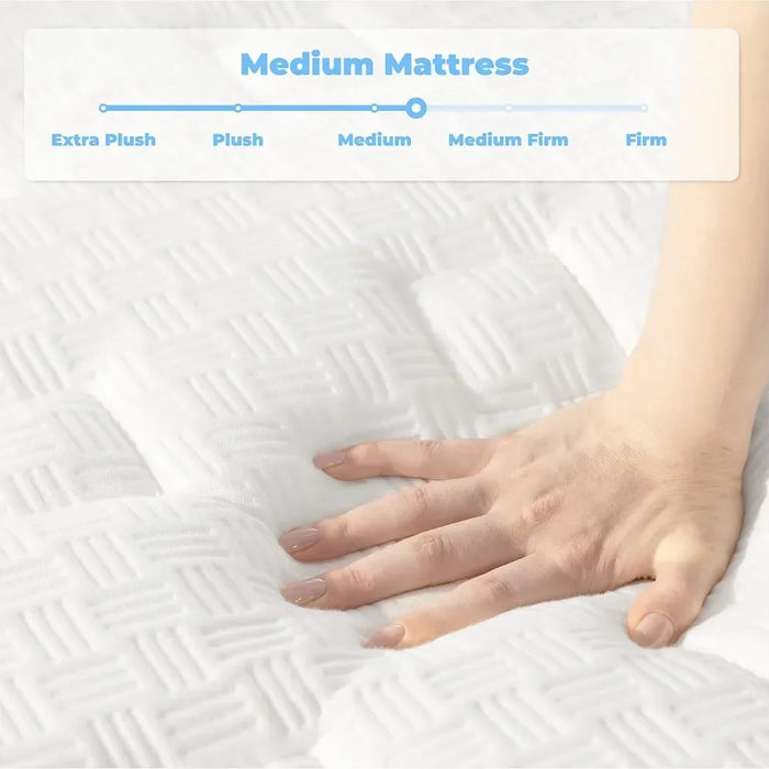 120 Nights Risk-FreeTrial Queen Size Mattress 10Inch Hybrid Mattress Mattresses for Sleeping Medium Feel Matress King Size Bed
