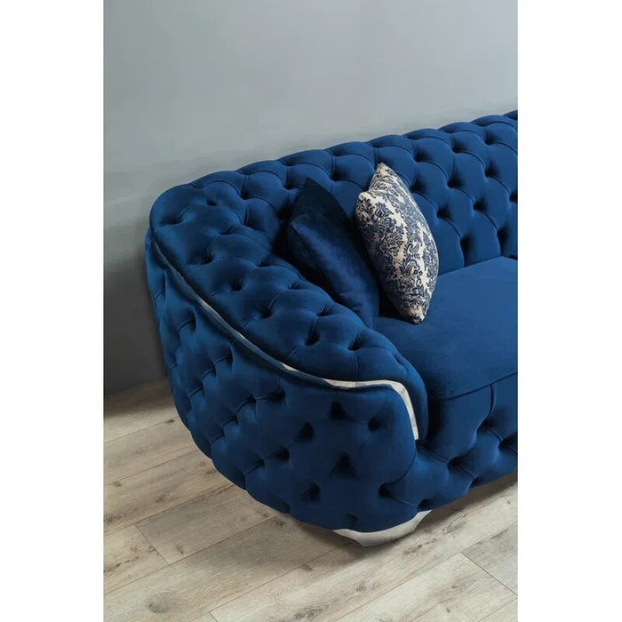 Factory direct sales of the latest design luxury sofa set purple fabric living room sofa for Hotel apartment