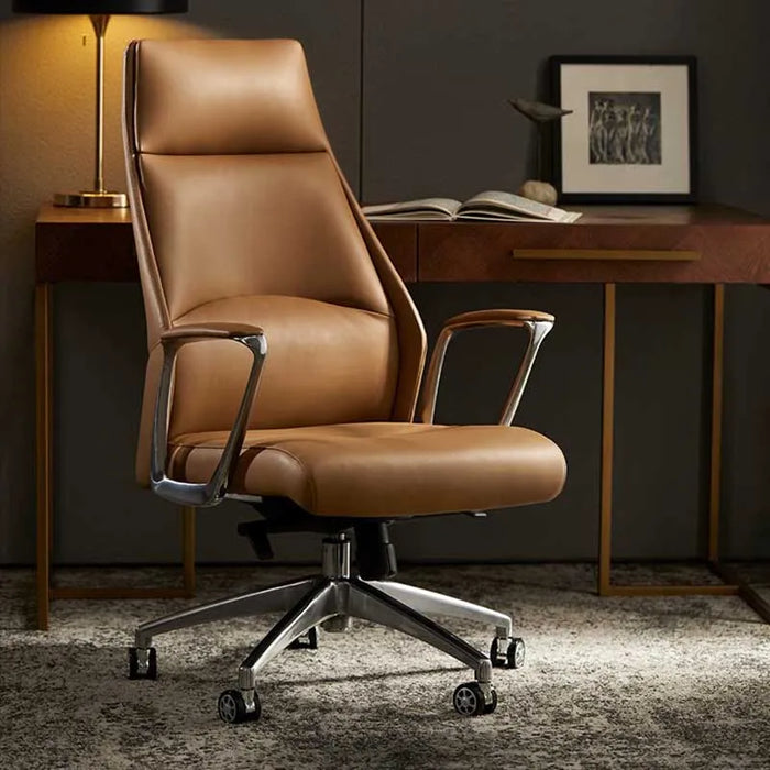 Luxury Executive Office Chairs Genuine Leather Adjustable Top Layer Cowhide Ergonomic Gaming Chair Mobile Cadeira Home Office