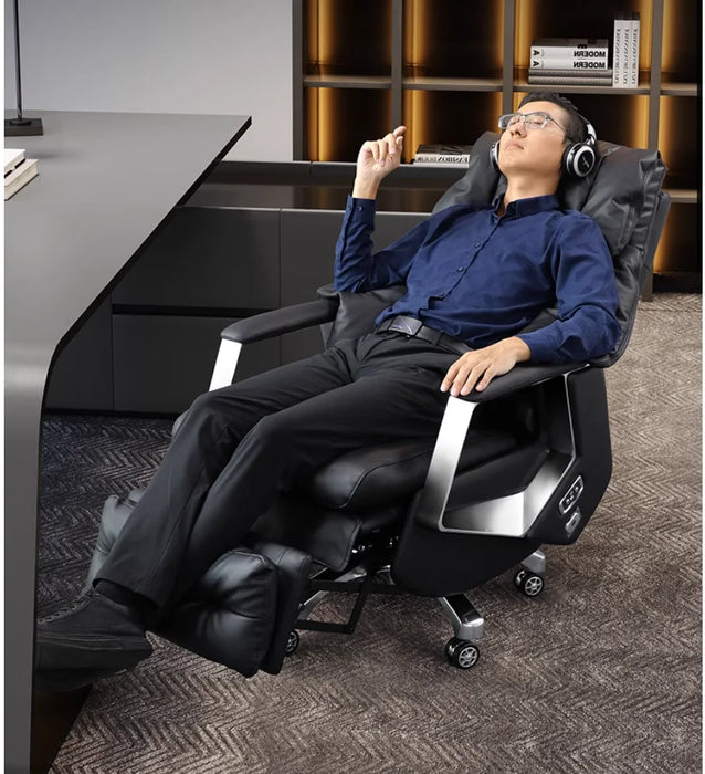 Office Chair President Comfortable high-end leather modern simple lift sedentary recliner electric boss chair