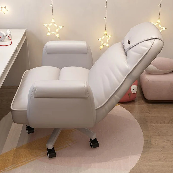 Adjustable Lifting Recliner Home Computer Sofa Chair Leaning Back Sedentary Office Chair Bedroom Cute Swivel Gaming Chair