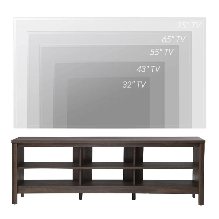 TV Stand for 80 Inch TV, Farmhouse TV Cabinet for 75 inch TV with 6 Storages, Living Room TV Console Table Entertainment Center,