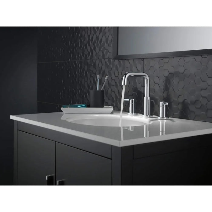 Widespread Bathroom Faucet Chrome, Bathroom Faucet 3 Hole, Bathroom Sink Faucet, Drain Assembly, Chrome