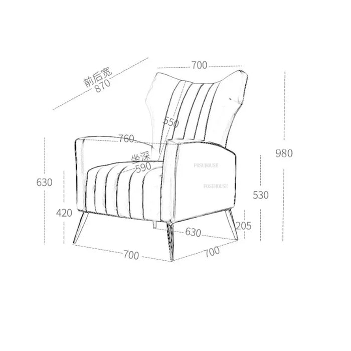 Luxury Living Room Sofas European Home Furniture Flannel Backrest Leisure Living Room Chair Modern Lazy Armchair Balcony Sofa