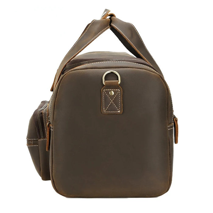 Travel Bag Trendy Cowhide with First Layer Cowhide Portable Multi-functional Large-capacity One-shoulder Luggage Bag Men
