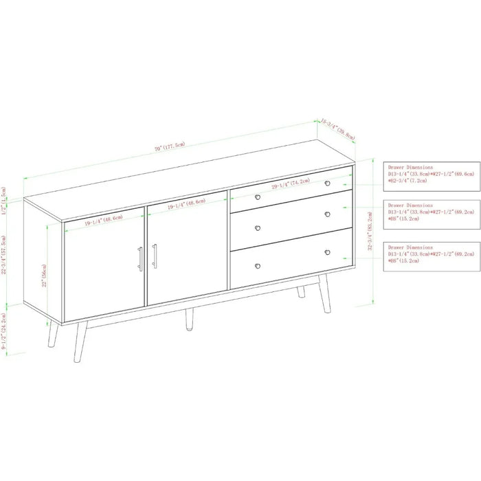 Cabinet Kitchen Cabinets Modern Wood Kitchen Buffet Sideboard Entryway Serving Storage Cabinet Doors-Dining Room Console Home