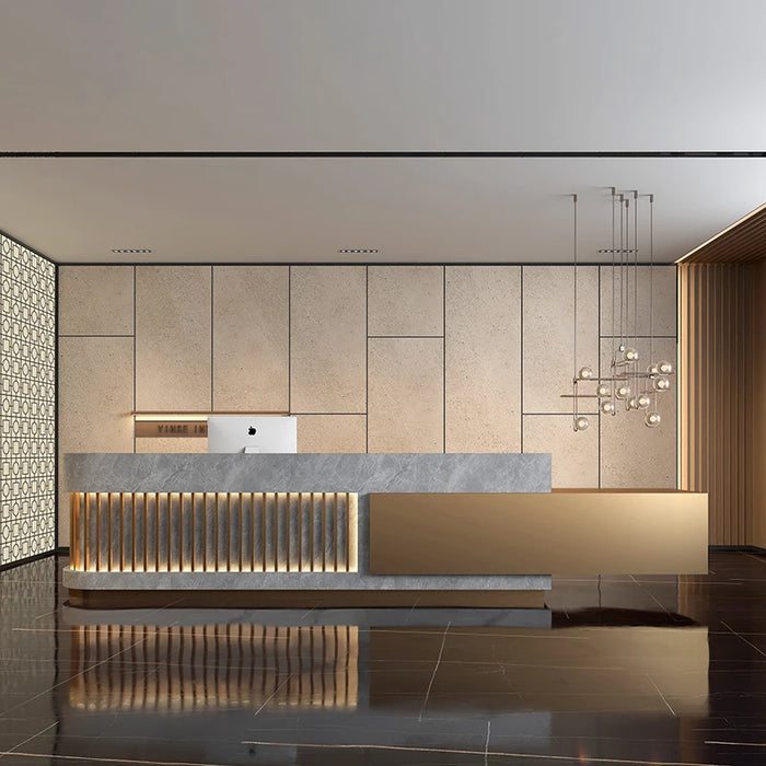 Luxury Counter Reception Desks Computer Rostrum Cashier Commercial Reception Desks Club Bureau Meuble Minimalist Furniture