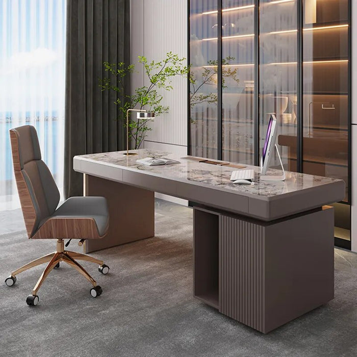 President Boss Desk Table Modern Aesthetic Drawers Hole Cover Desk Table Men Aesthetic Escritorios De Oficina Library Furniture