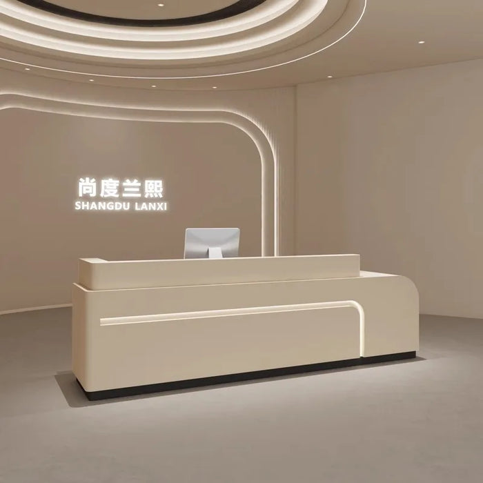 Commercial Hotel Reception Desk Beauty Salon Luxury Lectern Information Simple Reception Desk Modern Mostrador Room Furniture