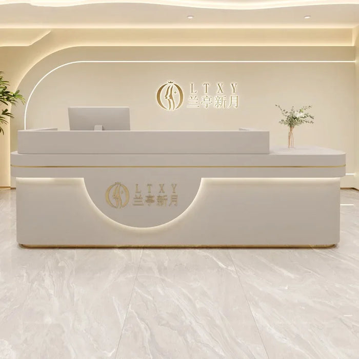 Beauty Salon Reception Desks Club Front Checkout Closet European Reception Desks Register Mostrador Recepcion Luxury Furniture