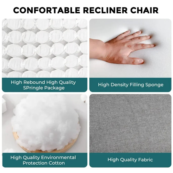 2023 New Massage Recliner Chair, Fabric Recliner Chair