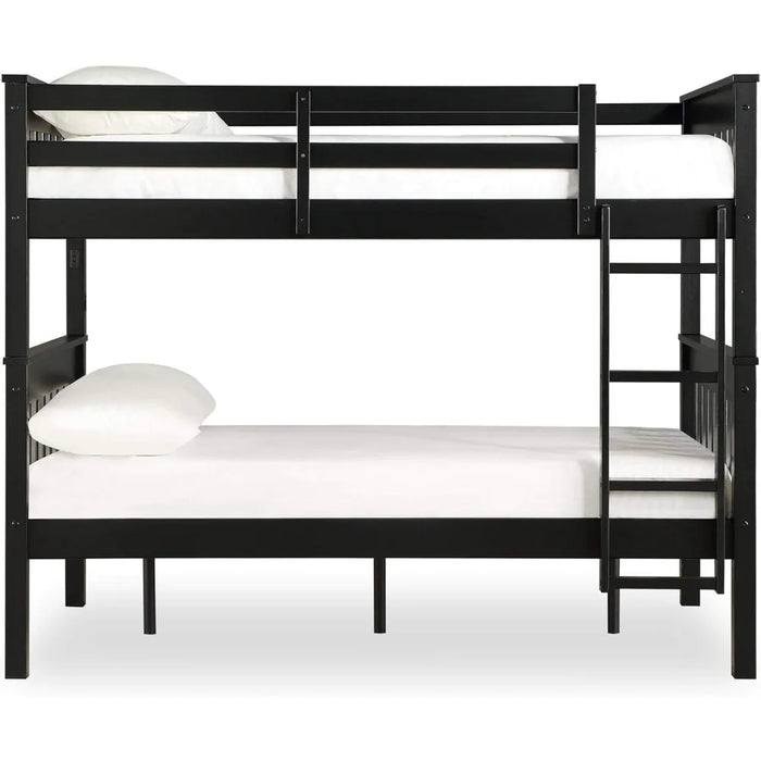 Dorel Living Moon Full USB Port, Black bunk Bed