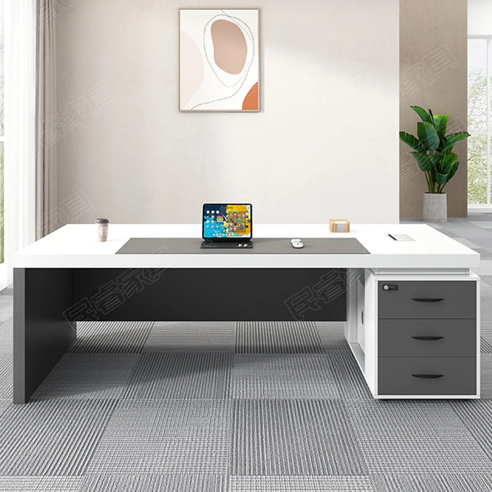 Ideas Boss Office Desk Studio Elegant Executive Designer Modern Storage Computer Desk Tables Drawers Moveis Para Casa Furniture