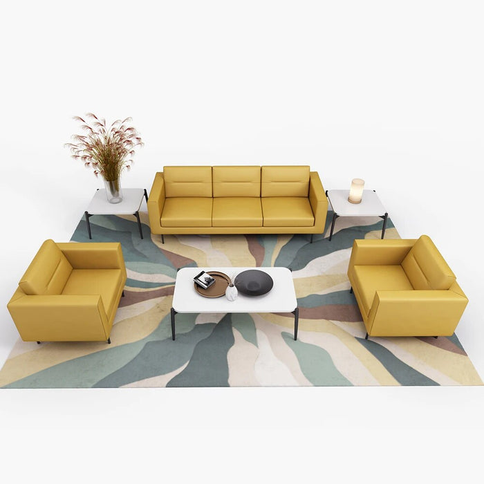 MIGE living room Office furniture 1 2 5  seater Leather Sofa Set