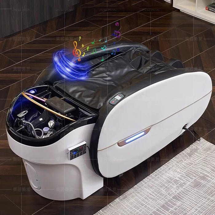 Head Massager Shampoo Chair Stylist Luxury Hairstylist Shampoo Chair Wash Hair Salon Spa Relaxing Beauty Salon Cadeira Furniture