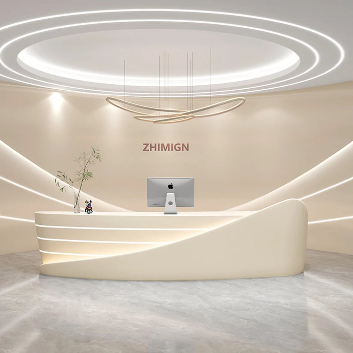 Luxury Reception Desk Counter Lectern Computer Siting Bar Service Desk Beauty Gaming Scrivania Ufficio Lavoro Office Furniture