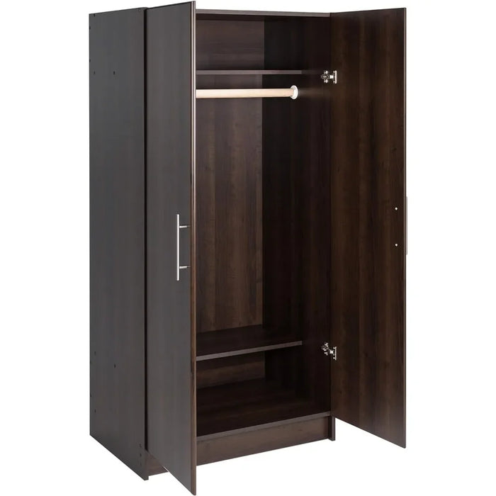 Linen Cabinet Wardrobe Brown Storage Cabinet Armoire freight Free Bedroom Furniture Home