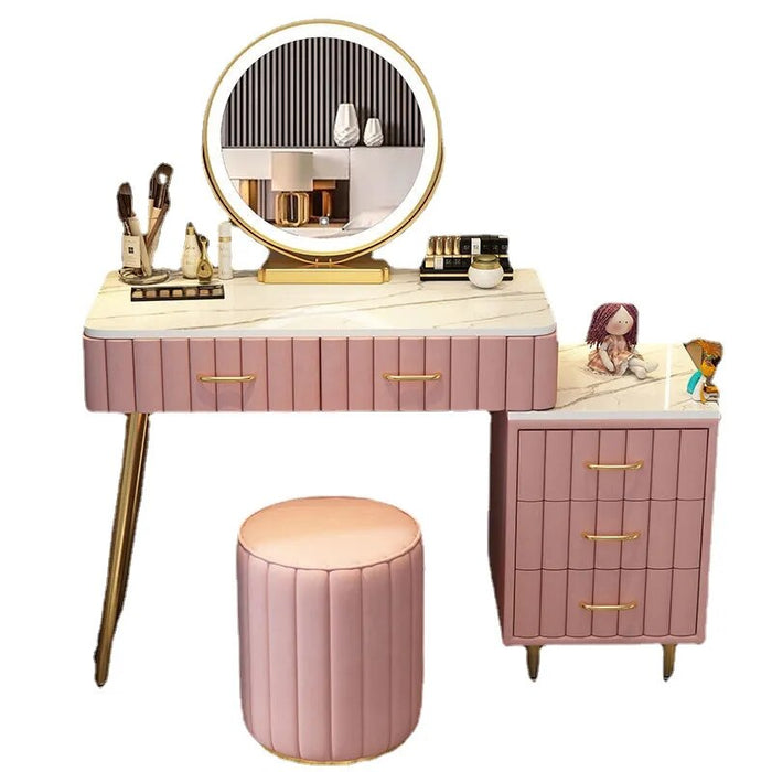 Modern Minimalist Dressing Table Mirror White Dressing Table Multi-functional Integrated Muebles De Dormitorio Bedroom Furniture
