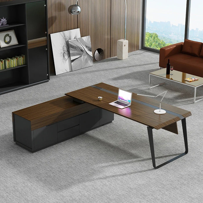2024 Modern Latest Office Desk Workstation Table Designs Ceo Boss High Tech Executive L Shaped Mdf Manager Desk Office Furniture