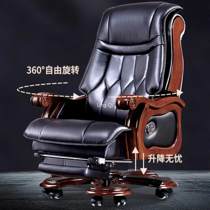 Living Room Massage Office Chair Mobile Leather Comfy Rotating Armchair Meditation Footrest Chaise De Bureaux Office Furniture