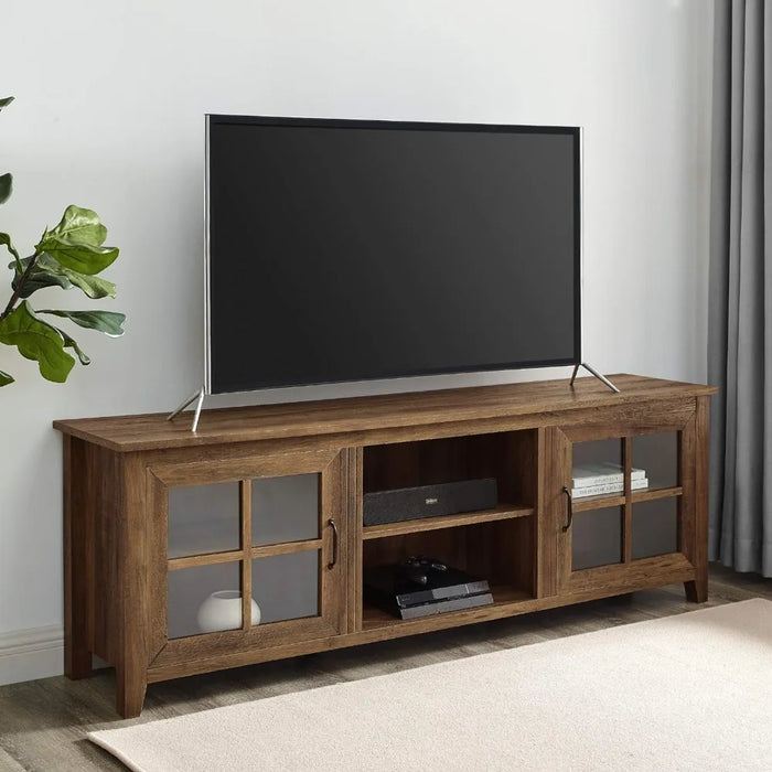 Tv living room cabinet, Classic 2 Glass Door TV Stand for TVs up to 80 Inches, 70 Inch, Living room tv cabinet