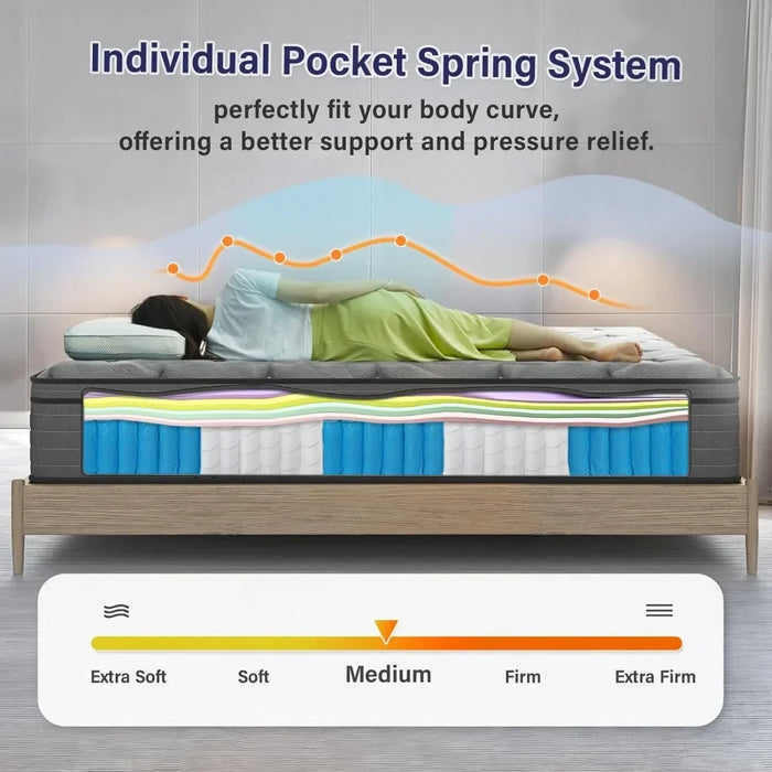 Queen Mattress Bed Mattresses Matress Full Size Mattress Mattresses for Sleeping Twin King Bedroom Furniture Home