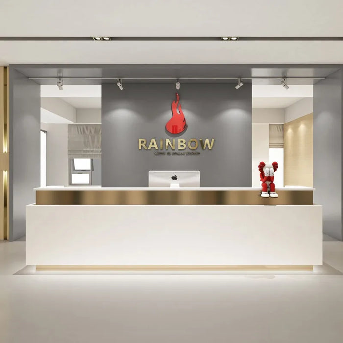 Commercial Front Reception Desk White Hotel Beauty Conference Salon Luxury Reception Desk Information Mostrador Home Furniture