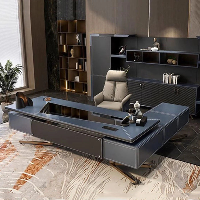Setup Drawers Office Desk Executive Floor Luxury European Computer Desks Writing Corner Mesa De Computador Modern Furnitures