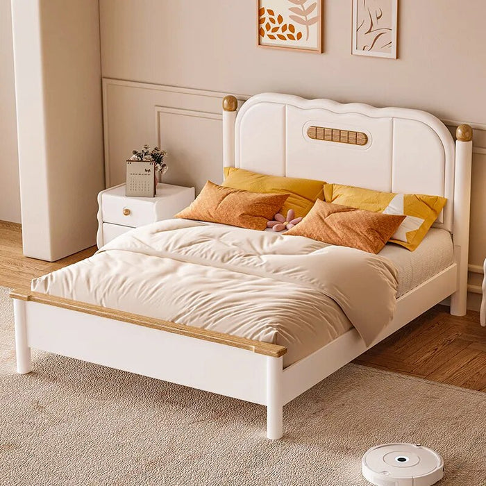 Princess Twin Bed Frame Floor Girls Baby Bedside Crib Queen Size Bed Wooden Toddler Lit Pour Fille Kids Bedroom Furniture