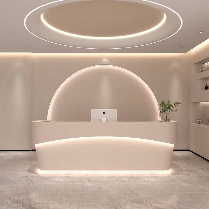 Luxury Lectern Reception Desk Front Desk Store Advisory Checkout Information Reception Desk Modern Comptoir Caisse Bar Furniture