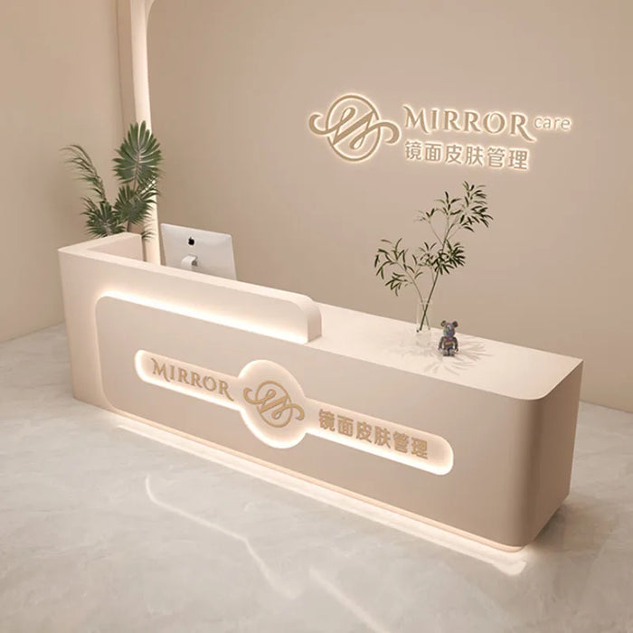 Luxury Beauty Reception Desk Salon Counter Cash Desk Check Out Luxury Spa Store Clinic Gym Comptoir Caisse Hotel Reception