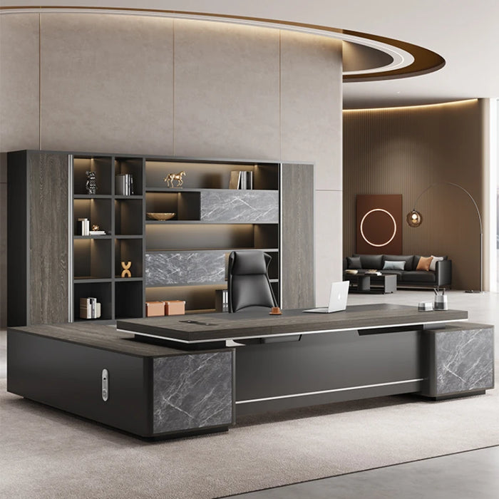 Modern Office Desk Executive Storage Standing Console Workbench U Shaped Writing Organizer Computer Escrivaninha Office Supplies