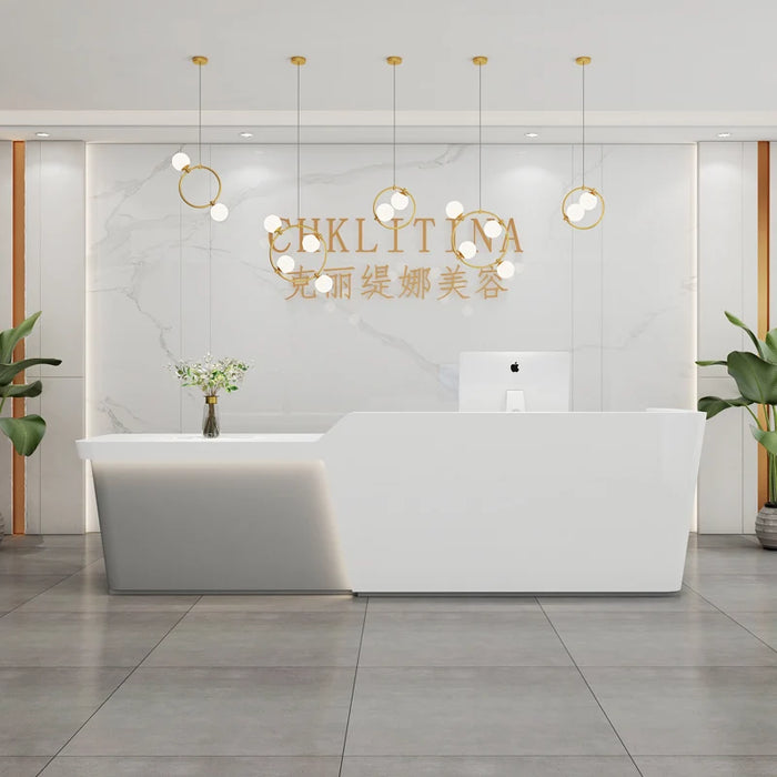 Beauty Salon Reception Desks Hospital Computer Cashier Shop Rostrum Reception Desks Mobile Recepcion Mostrador Bar Furniture