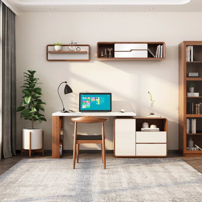 Modern Office Furniture Professional Extendable Wooden Stand Executive Office Desk Computer Table